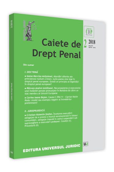Caiete de drept penal nr. 2/2018