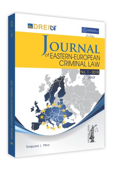 Journal Of Eastern European Criminal Law Issue 1/2018