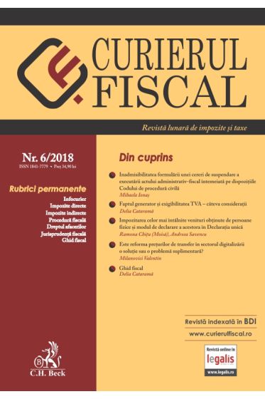 Curierul Fiscal nr. 6/2018