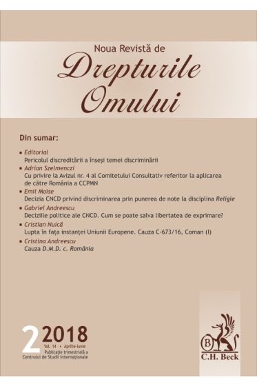 Noua Revista de Drepturile Omului nr. 2/2018