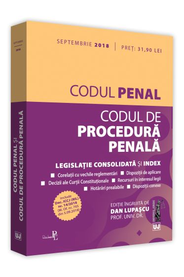 Codul penal si Codul de procedura penala. Editie tiparita pe hartie alba