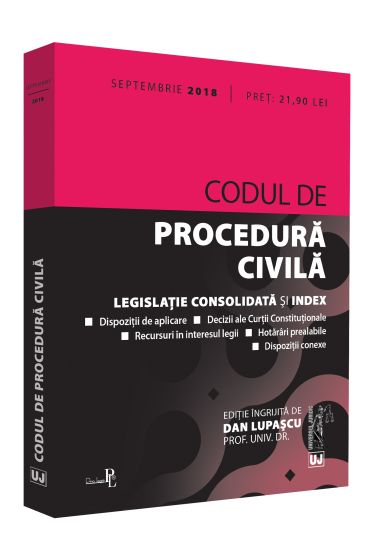 Codul de procedura civila. Editie tiparita pe hartie alba