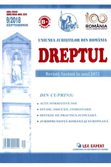 Revista Dreptul nr 9/2018