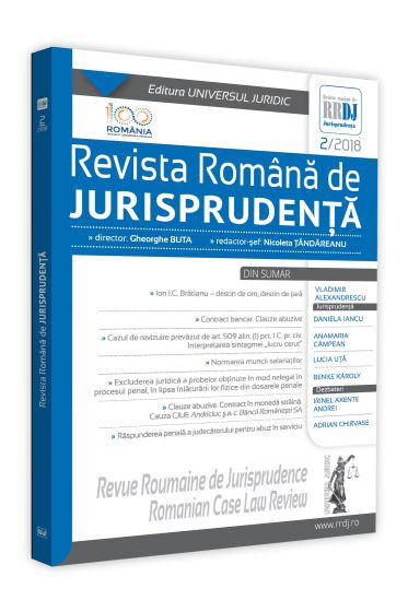 Revista romana de jurisprudenta nr. 2/2018