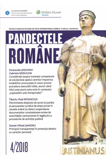 Pandectele Romane 4/2018