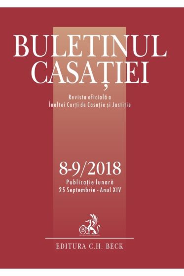 Buletinul Casatiei nr. 8-9/2018