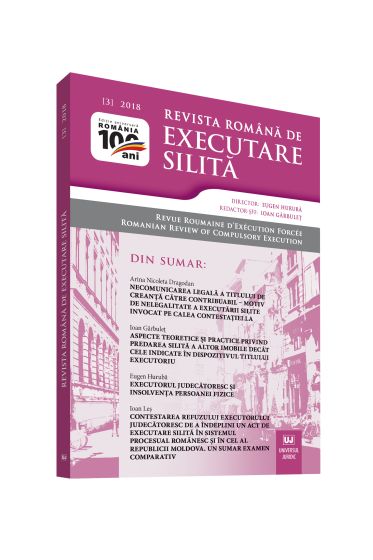 Revista romana de executare silita nr. 3/2018