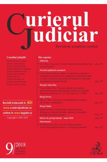 Curierul Judiciar nr. 9/2018