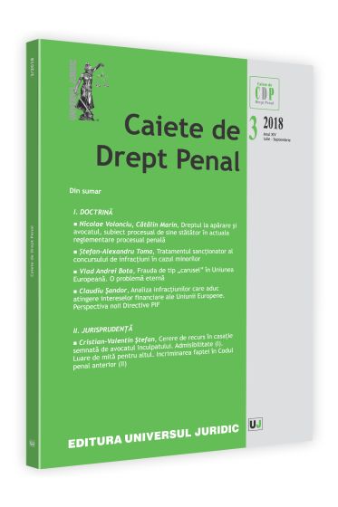 Caiete de drept penal nr. 3/2018