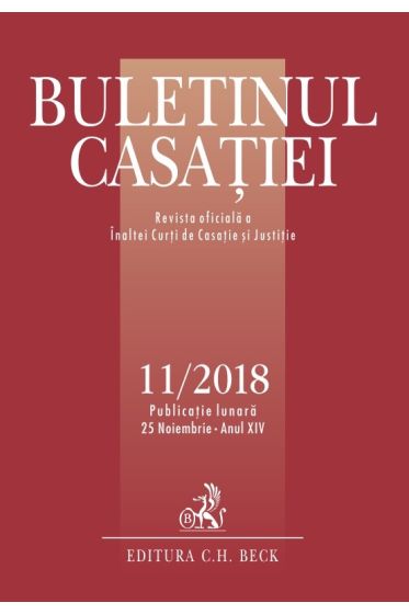 Buletinul Casatiei nr. 11/2018