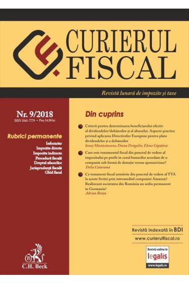 Curierul fiscal nr. 9/2018