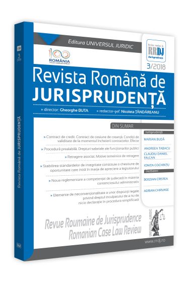 Revista romana de jurisprudenta nr. 3/2018
