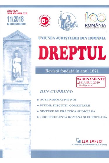 Revista Dreptul nr 11/2018
