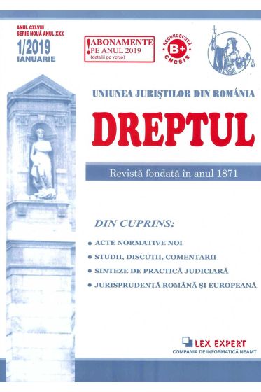 Revista Dreptul nr 1/2019