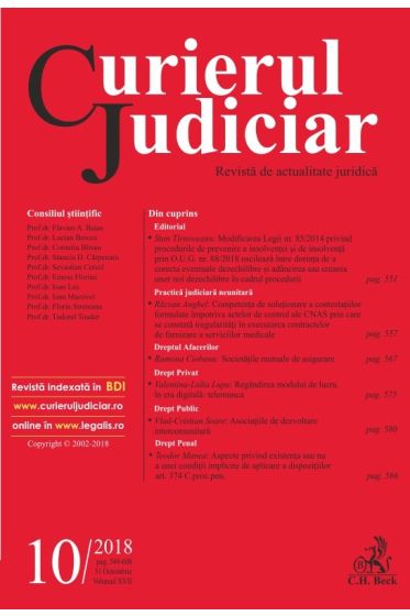 Curierul Judiciar nr. 10/2018
