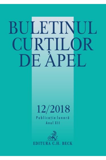 Buletinul Curtilor de Apel nr. 12/2018