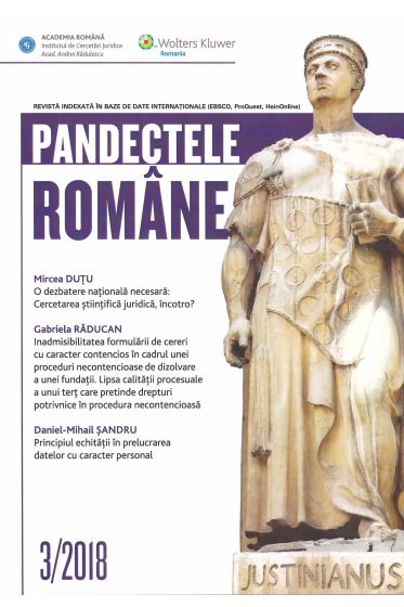 Pandectele Romane 3/2018