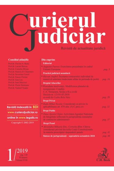 Curierul Judiciar nr. 1/2019