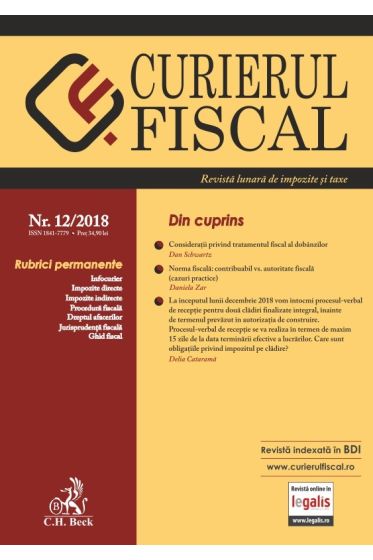 Curierul fiscal nr. 12/2018