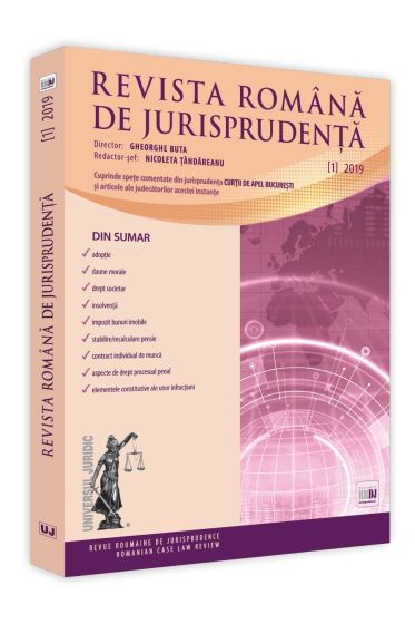 Revista romana de jurisprudenta nr. 1/2019