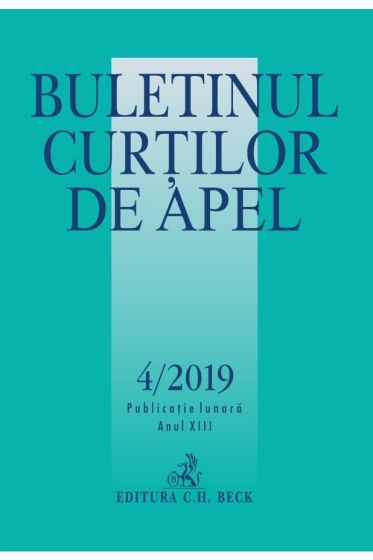 Buletinul Curtilor de Apel nr. 4/2019