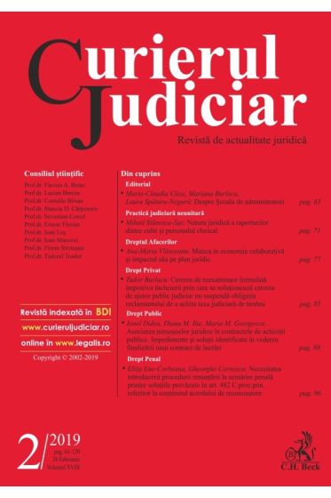 Curierul Judiciar nr. 2/2019