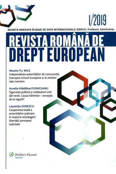 Revista Romana de Drept European nr. 1/2019