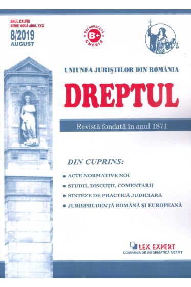 Revista Dreptul nr 8/2019