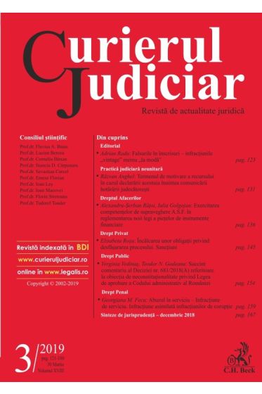Curierul Judiciar nr. 3/2019