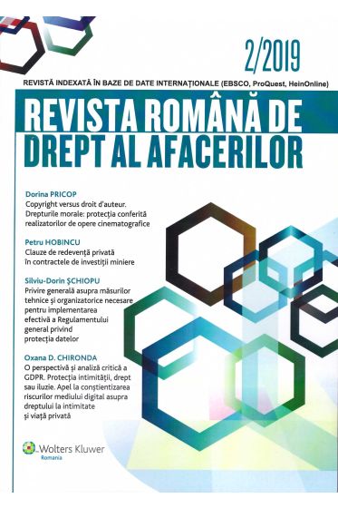 Revista Romana de drept al afacerilor nr 2/2019