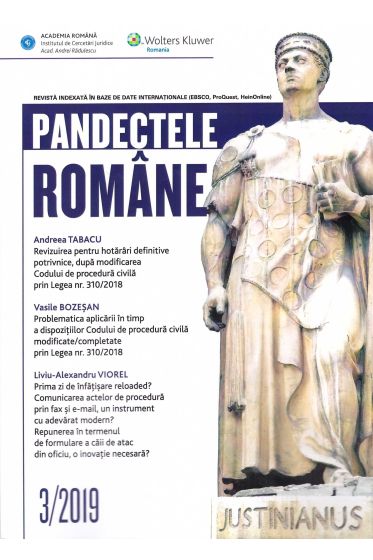 Pandectele Romane 3/2019