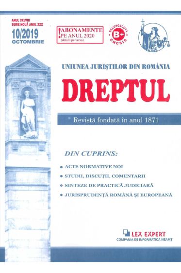 Revista Dreptul nr 10/2019