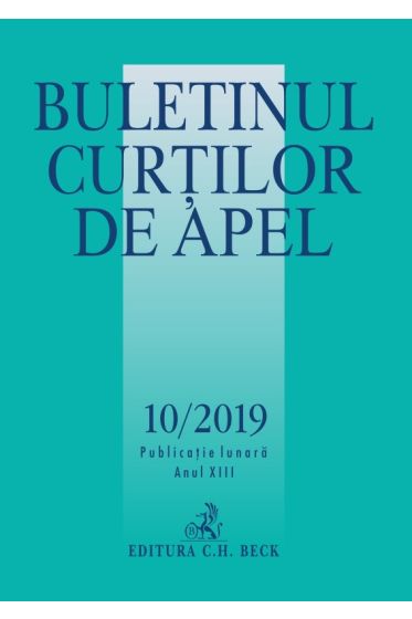 Buletinul Curtilor de Apel nr. 10/2019