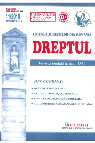 Revista Dreptul nr 11/2019