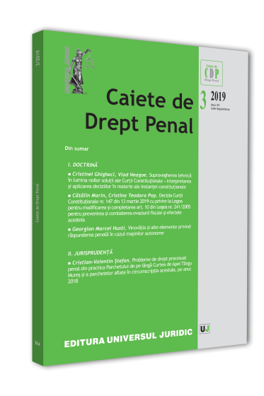 Caiete de drept penal nr. 3/2019