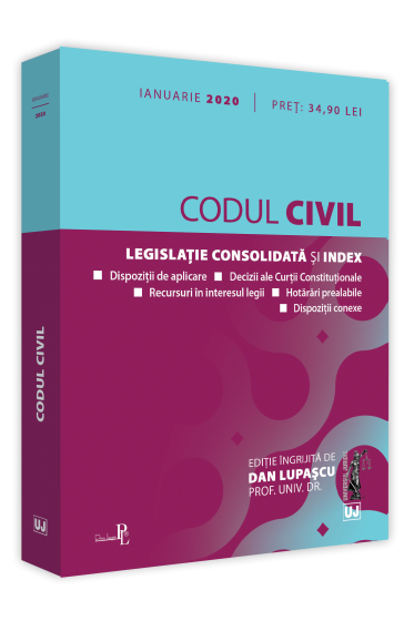 Codul civil: ianuarie 2020  Editie tiparita pe hartie alba