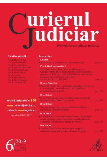 Curierul Judiciar nr. 6/2019