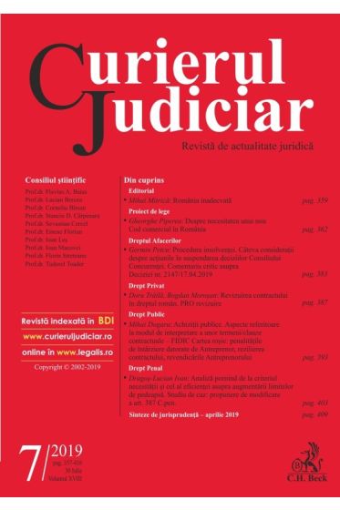 Curierul Judiciar nr. 7/2019