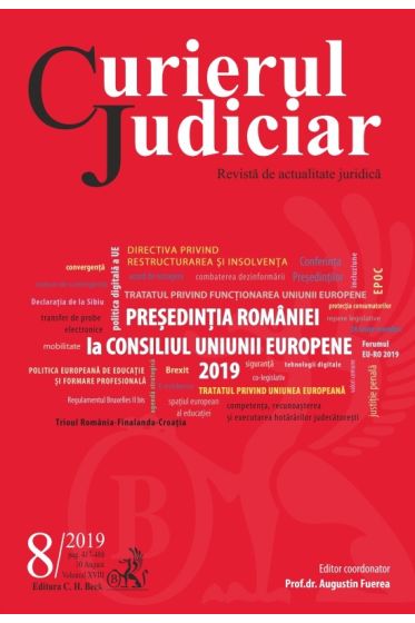 Curierul Judiciar nr. 8/2019