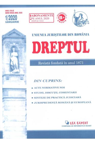 Revista Dreptul nr 1/2020
