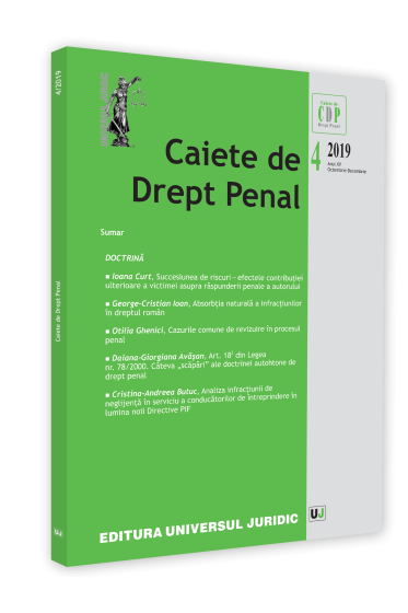 Caiete de drept penal nr. 4/2019