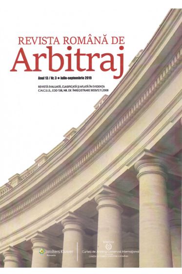 Revista Romana de Arbitraj Nr. 3/2019