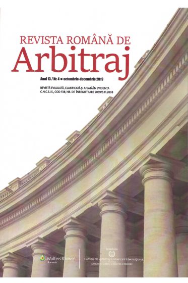 Revista Romana de Arbitraj Nr. 4/2019