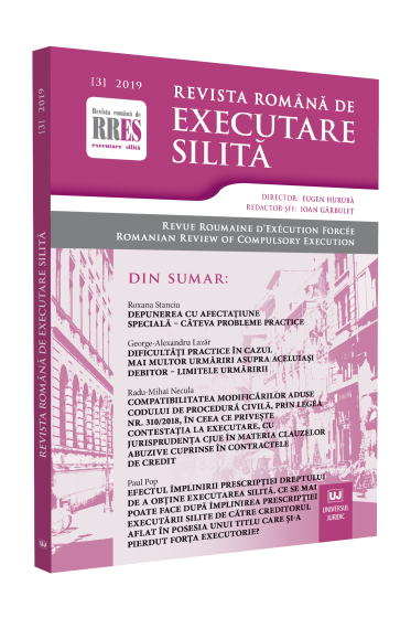 Revista romana de executare silita nr. 3/2019