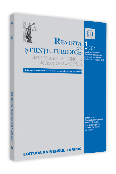 Revista de stiinte juridice nr. 2/2018