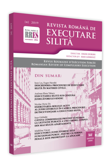 Revista romana de executare silita nr. 4/2019