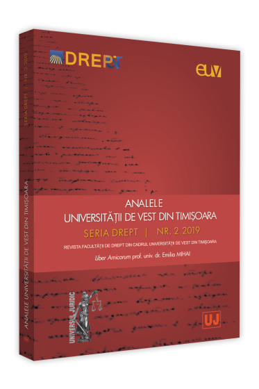 Analele Universitatii de Vest din Timisoara - Seria Drept (Nr. 2/2019)