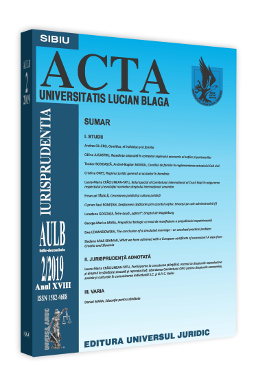 Acta Universitatis Lucian Blaga nr. 2/2019