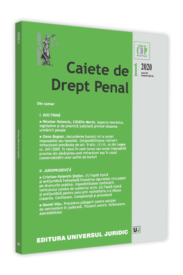 Caiete de drept penal nr. 1/2020