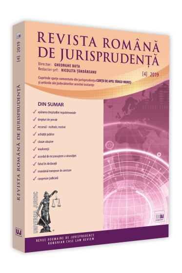 Revista romana de jurisprudenta nr. 4/2019